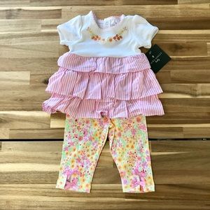 NWT Laura Ashley Baby Spring Floral Matching Set